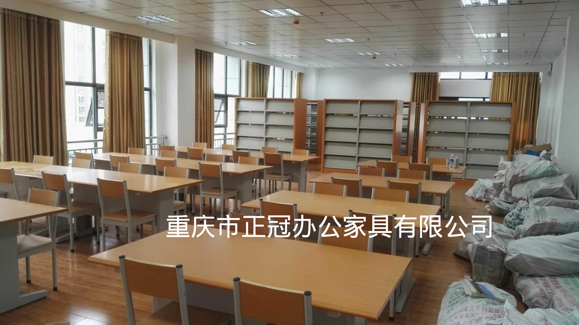 木护板书架阅览桌系列